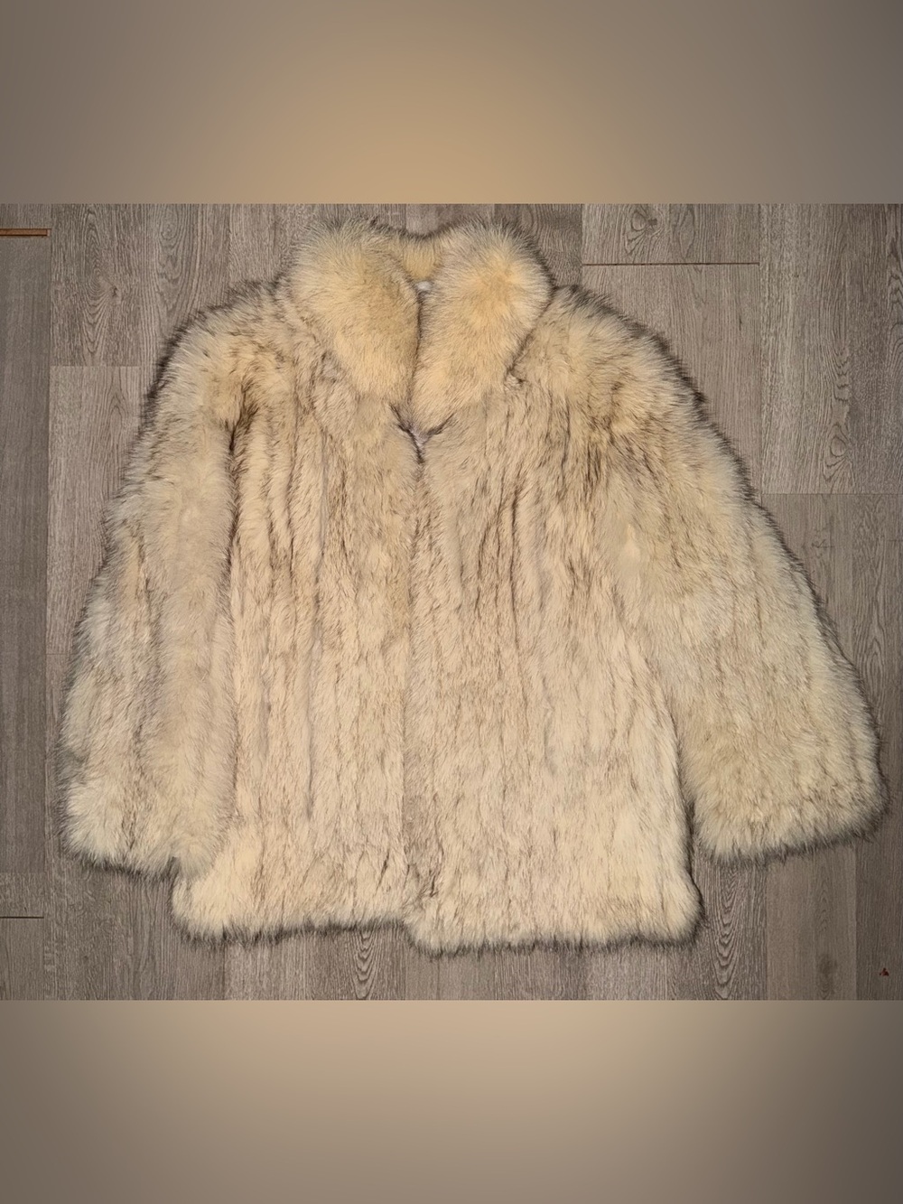 Saga FOX Cream Plush Fur Jacket
